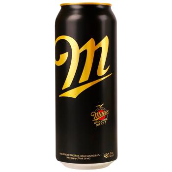 Пиво Miller Genuine Draft світле 4,7% 0,48л - купити, ціни на - фото 2