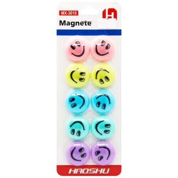 Smileys Pastel Colors Magnets 10pcs 3cm - buy, prices for MegaMarket - photo 1