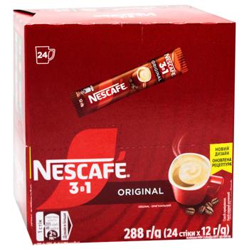 Напиток кофейный NESCAFÉ® 3-в-1 Original растворимый в стиках 12г х 24шт - купить, цены на METRO - фото 3