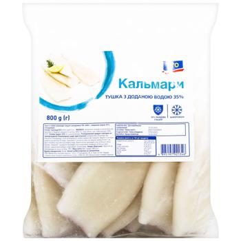 Кальмар Aro тушка чищена заморожена 800г