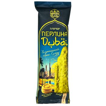 Pearl Dubai Chocolate Ice Сream in Pistachio Glaze with Kadaif 70g - buy, prices for COSMOS - photo 1