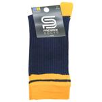 Шкарпетки Premier Socks чоловічі Рубчик контрастні п'ятка/мисок р.27 яскраво-жовтий+темно-синій