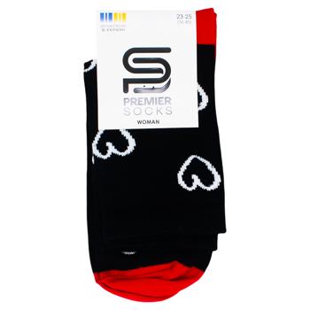 Шкарпетки Premier Socks жіночі контурні серця р.23-25