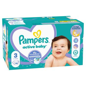 Підгузки Pampers Active Baby Midi 3 6-10кг 90шт - купити, ціни на METRO - фото 3