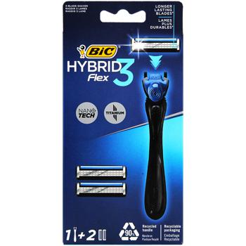 BIC Hybrid 3 Flex Men's Razor with 2 Replaceable Cartridges - buy, prices for Vostorg - photo 2