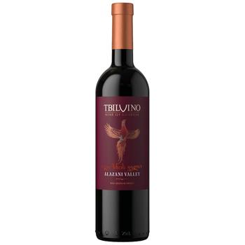 Вино Tbilvino Alazani Valley красное полусладкое 11,5% 0,75л - купить, цены на Идеал - фото 1