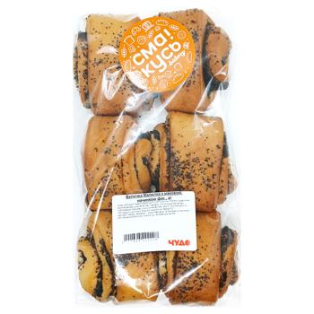 Булочка Малютка з маковою начинкою фас., кг - купити, ціни на Чудо Маркет - фото 1