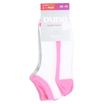 Duna 1013 1111 White Women's Socks Size 23-25 2 Pairs - buy, prices for MegaMarket - photo 1