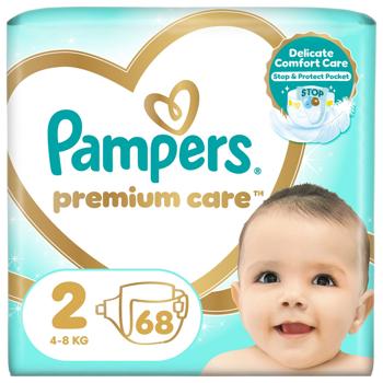 Pampers Premium Care Mini Diapers 2 4-8kg 68pcs - buy, prices for MegaMarket - photo 2
