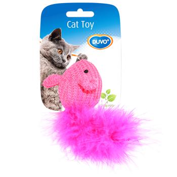 Duvo+ Woolly Mouse with Feathers Toy for Cats 10x6x4cm Color in Assortment - buy, prices for MasterZoo - photo 3