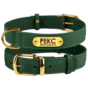 Barksi BronzeDog Crazy шкіряний нашийник для собак XXS - зелений - купить, цены на MasterZoo - фото 4