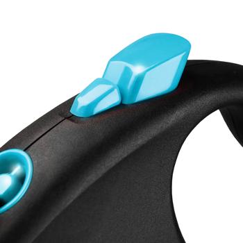 Flexi Black Design Roulette Leash with Tape S Up to 15kg 5m Black/Blue - buy, prices for MasterZoo - photo 3