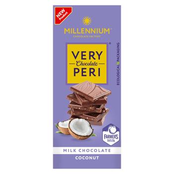 Шоколад молочный Millennium Very Peri с кокосовой стружкой 85г - купить, цены на MasterZoo - фото 1