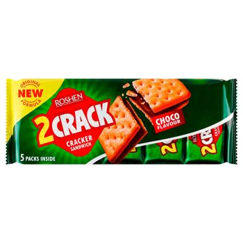 Крекер Roshen 2 Crack шоколадна начинка 235г - купити, ціни на Торба - фото 1