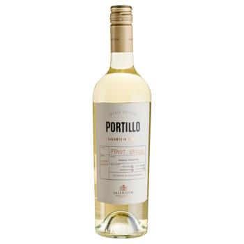 Вино Portillo Pinot Grigio сухе біле 12,5% 0,75л - купити, ціни на MasterZoo - фото 1
