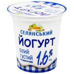 Йогурт Селянский Белый густой без сахара 1,6% 280г