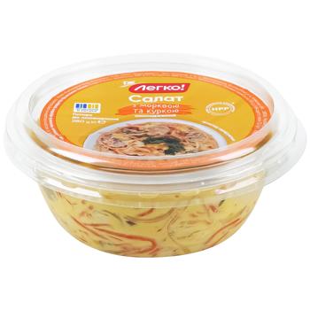 Салат Легко! с морковью и курицей охлажденный 280г - купить, цены на Auchan - фото 1