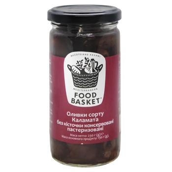 Food Basket Kalamata Pitted Pasteurized Olives 260g - buy, prices for NOVUS - photo 1
