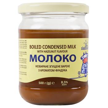 Sladosvit Boiled Condensed Milk with Hazelnuts 8.5% 500g