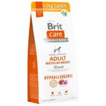 Корм сухой Brit Care Hypoallergenic с ягненком для взрослых собак средних пород 12+2кг