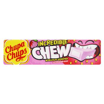 Конфеты жевательные Chupa Chups Невероятная клубника 45г - купить, цены на Auchan - фото 3