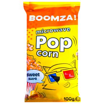 Boomza! Sweet Popcorn for Microwave Oven 100g - buy, prices for Auchan - photo 1