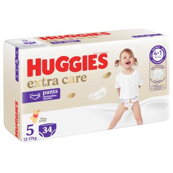 Huggies Extra Care Diapers Pants 5 12-17kg 34pcs - buy, prices for MegaMarket - photo 2