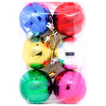 ZED Plastic Christmas Tree Balls 6cm 6pcs