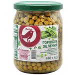Горошок Auchan зелений 460г