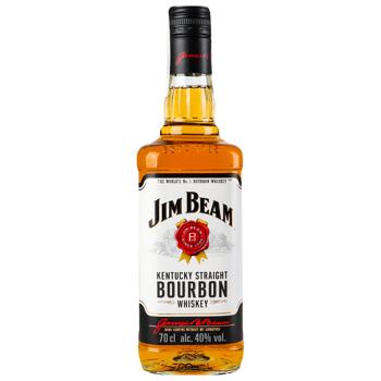 Віскі-бурбон Jim Beam White 40% 0,7л + келих - купити, ціни на Епіцентр FOOD - фото 1
