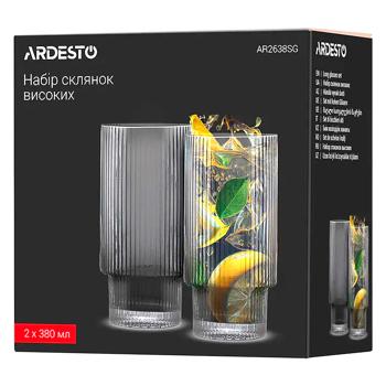 Ardesto Graphite Tall Glass Set  2pcs 380ml - buy, prices for - photo 3