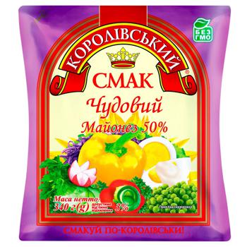 Майонез Королевский вкус Чудесный 50% 340г - купить, цены на Восторг - фото 1