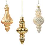 Decoris Gold Antic Christmas Tree Pendant 15cm in assortment