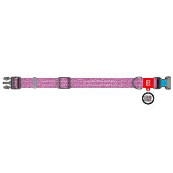 Waudog Re-Cotton Reflective Dog Collar with QR Passport 28-40cm/20mm Purple - buy, prices for MasterZoo - photo 2