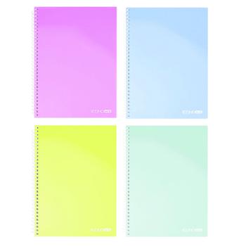 Economix Pastel A5 Checkered Notebook with Plastic Cover 80 Sheets