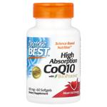 Doctor's Best CoQ10 High Absorption Coenzyme Q10 with BioPerine 100mg 60 softgels