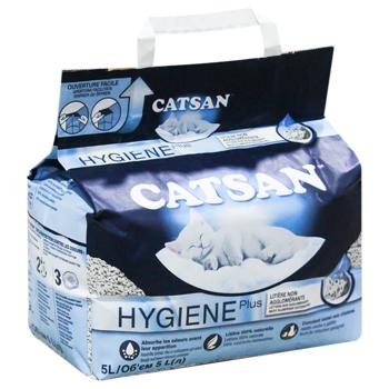 Наповнювач гігієнічний Catsan Hygiene Plus для котів мінеральний 5л 2,6кг - купити, ціни на MasterZoo - фото 2