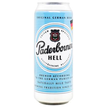 Paderborner Hell Light Beer 5.1% 0.5l - buy, prices for NOVUS - photo 1