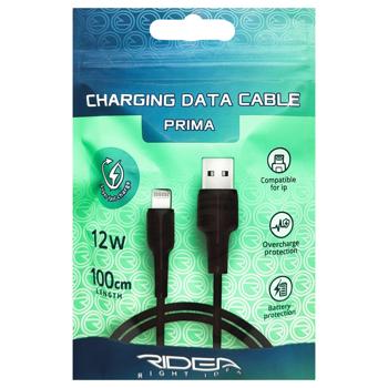 Кабель USB Ridea Prima 12W Lightning black RC-M131 - купить, цены на Таврия В - фото 1