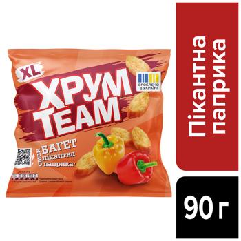 Сухарики Хрум Team Багет Пикантная паприка 90г - купить, цены на Auchan - фото 2
