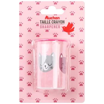 Auchan Cat 2 Holes Sharpener with Container