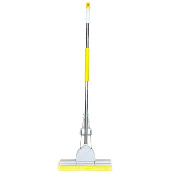 Швабра Yonic с губкой мягкая тройной отжим нержавеющая ручка 129см 38см 129см - купить, цены на КОСМОС - фото 1