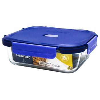 Luminarc Pure Box Click Clack Rectangular Container 1.52l