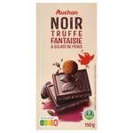 Auchan Truffle Black Chocolate with pieces Cocoa Beans 150g