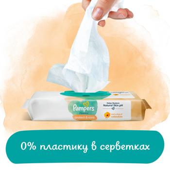 Серветки вологі Pampers Harmonie Protect&Care з календулою дитячі 44шт - купити, ціни на - фото 4