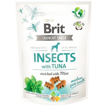 Brit Care Crunchy Cracker Dog Snack with Insects, Tuna and Mint for Fresh Breath 200g