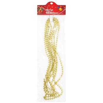 Намисто на ялинку 6мм*2,7м золоте арт. XYA04-2.7M 9245 И965 - купити, ціни на Таврія В - фото 1
