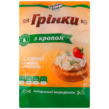 Гренки Добрая гренка с укропом 130г - купить, цены на КОСМОС - фото 1