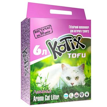 Наповнювач гігієнічний Kotix Tofu Lavender для котів 6л - купити, ціни на Таврія В - фото 1