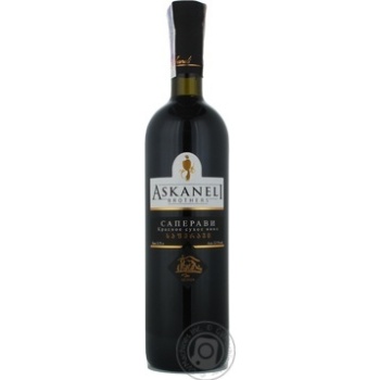 Wine saperavi Askaneli brothers red dry 12.5% 750ml glass bottle Georgia - buy, prices for MegaMarket - photo 1